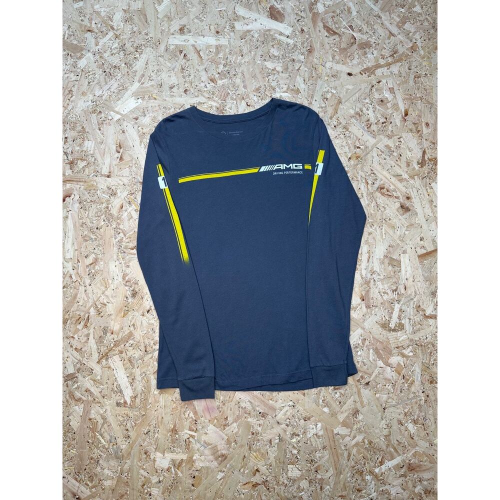Mercedes Benz AMG Men’s Gray Long Sleeve Graphic T-shirt Sz M